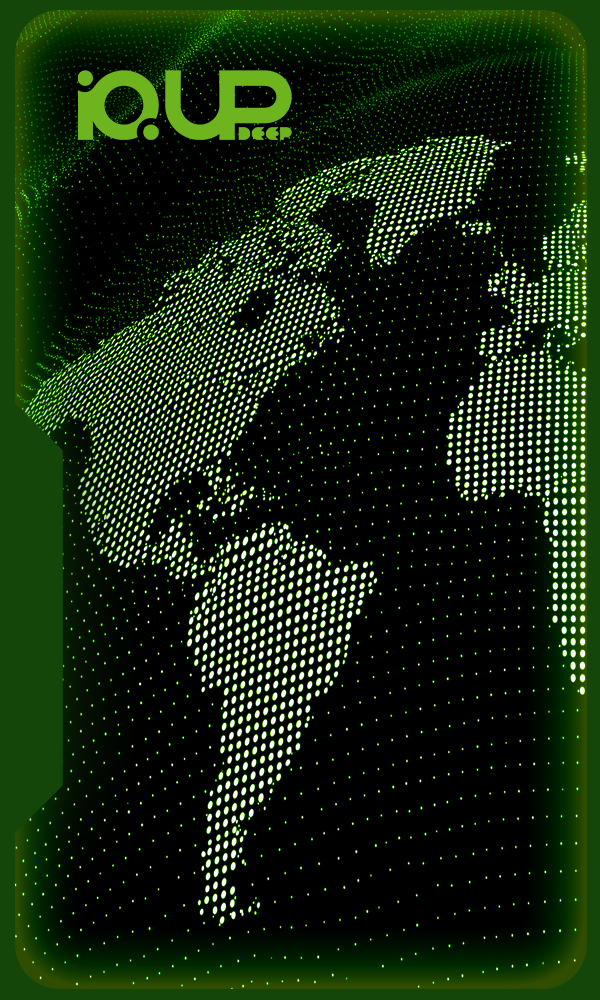 Dotted world map showing the Americas