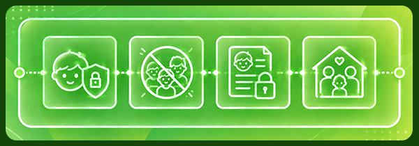 Full privacy: protected data, no rankings, everything stays with the family